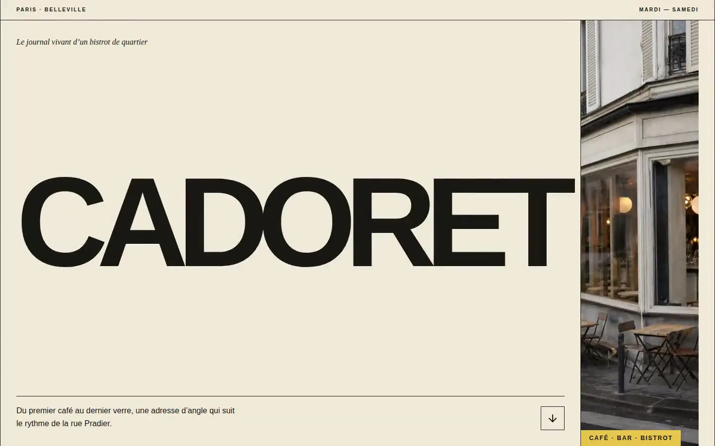 Aperçu spéculatif et non officiel de Cadoret